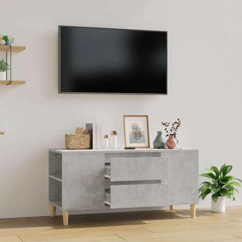 vidaXL TV ormarić boja betona 102 x 44,5 x 50 cm od konstruiranog drva