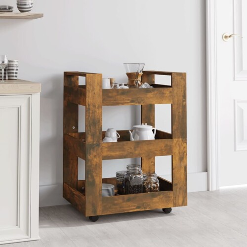 vidaXL Kuhinjska kolica boja hrasta 60 x 45 x 80 cm konstruirano drvo