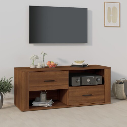 vidaXL TV ormarić boja smeđeg hrasta 100x35x40 cm konstruirano drvo