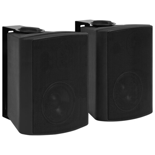 vidaXL Zidni stereo zvučnici 2 kom crni unutarnji/vanjski 100 W
