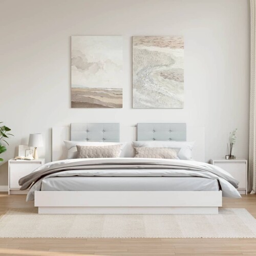 vidaXL Noćni ormarići 2 kom bijeli 40x30,5x40 cm od masivne borovine