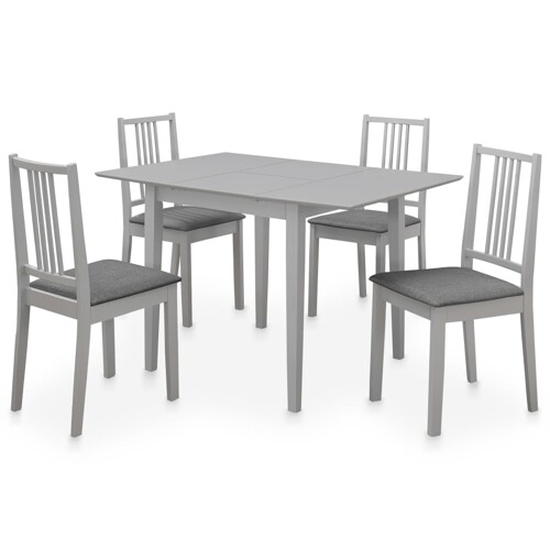 vidaXL 5-dijelni blagovaonski set od MDF-a sivi
