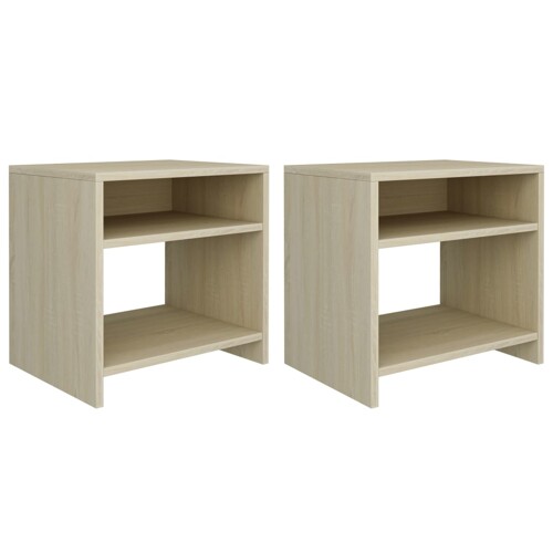 vidaXL Noćni ormarići 2 kom boja hrasta 40x30x40 cm konstruirano drvo