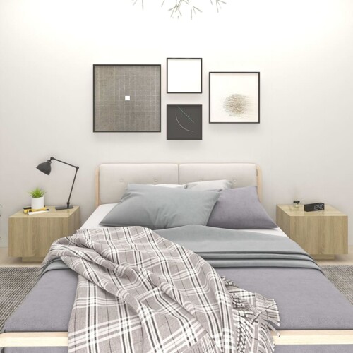 vidaXL Noćni ormarić boja hrasta sonome 100x35x40 cm konstruirano drvo