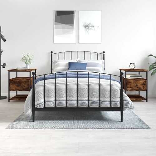 vidaXL Noćni ormarići 2 kom boja hrasta 40x42x56 cm konstruirano drvo