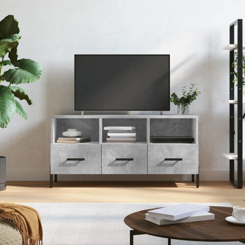 vidaXL TV ormarić boja betona 102 x 36 x 50 cm od konstruiranog drva