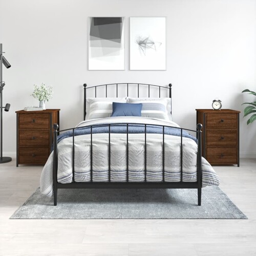 vidaXL Noćni ormarići 2 kom boja hrasta 40x36x60 cm konstruirano drvo