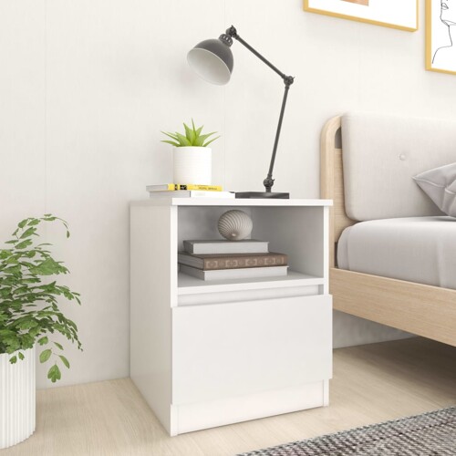 vidaXL Noćni ormarići 2 kom bijeli 40 x 40 x 50 cm konstruirano drvo