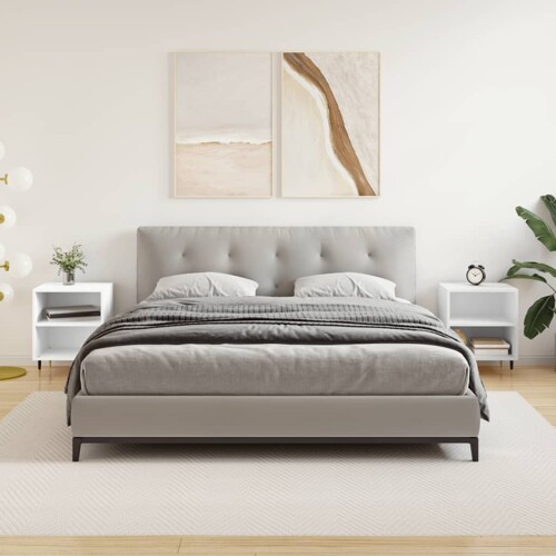 vidaXL Noćni ormarići 2 kom bijeli 40 x 30 x 50 cm konstruirano drvo