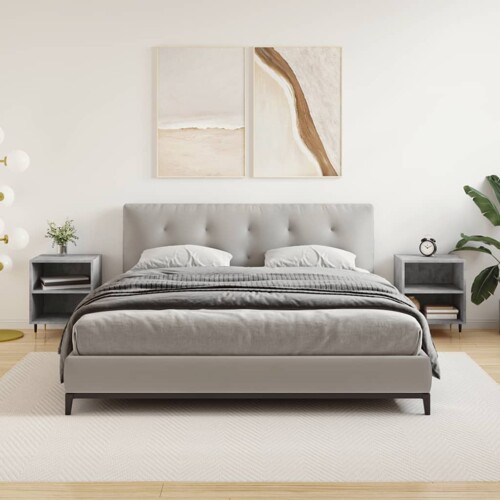 vidaXL Noćni ormarići 2 kom boja betona 40x30x50 cm konstruirano drvo