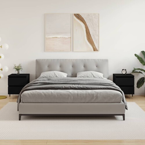 vidaXL Noćni ormarići 2 kom crni 40x35x50 cm od konstruiranog drva