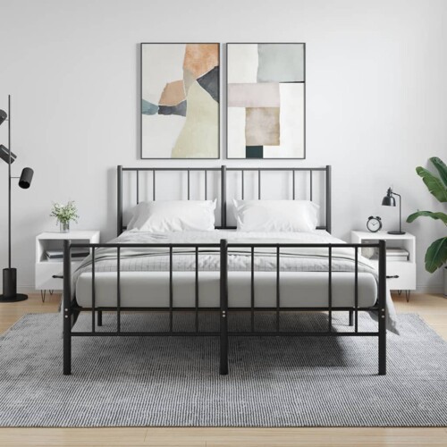 vidaXL Noćni ormarići 2 kom sjajni bijeli 40 x 35 x 47,5 cm drveni