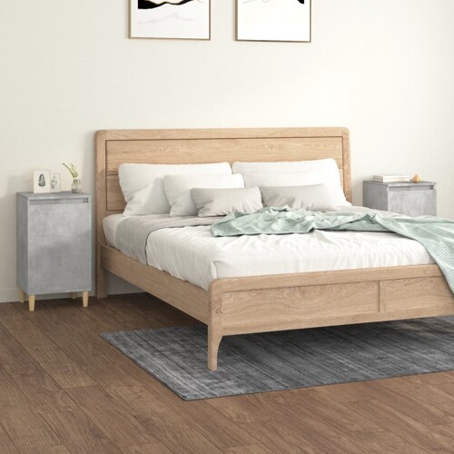 vidaXL Noćni ormarići 2 kom boja betona 40x35x70 cm konstruirano drvo