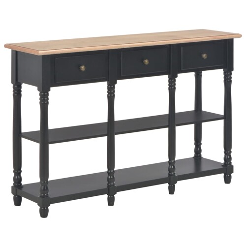 vidaXL Konzolni stol crni 110 x 30 x 76 cm od konstruiranog drva