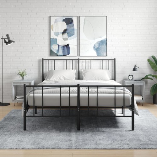 vidaXL Noćni ormarići 2 kom boja betona 40x35x50 cm konstruirano drvo