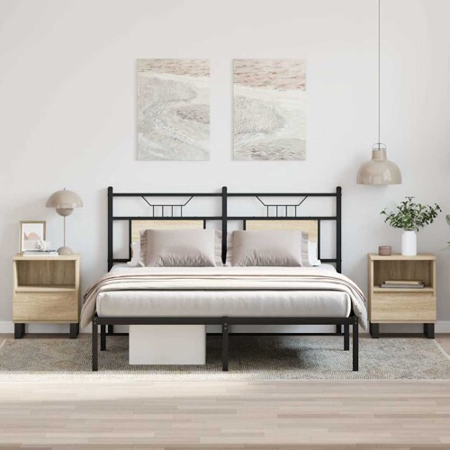 vidaXL Noćni ormarići 2 kom boja hrasta 40x35x50 cm konstruirano drvo