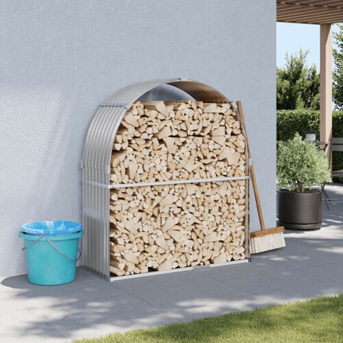 vidaXL Držač za cjepanice svjetlosivi 120x45x140 cm pocinčani čelik