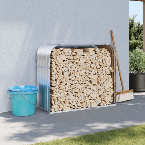 vidaXL Držač za cjepanice srebrni 120x45x100 cm od pocinčanog čelika