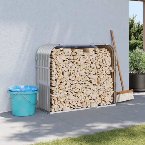 vidaXL Držač za cjepanice svjetlosivi 120x45x100 cm pocinčani čelik