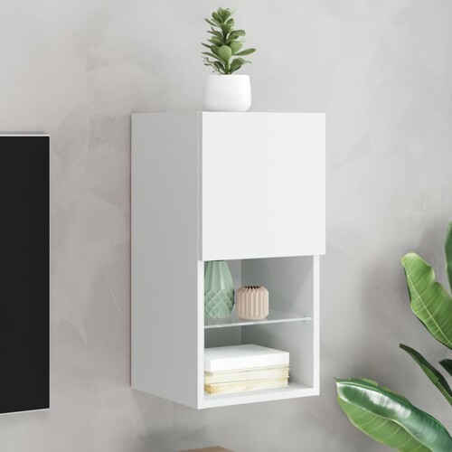 vidaXL TV ormarić s LED svjetlima bijeli 30,5 x 30 x 60 cm