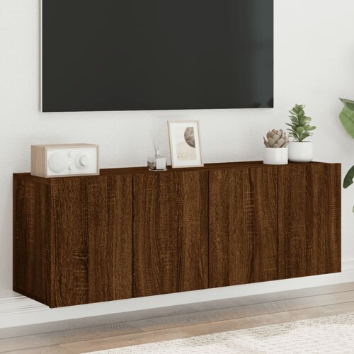 vidaXL Zidni TV ormarići 2 kom smeđi boja hrasta 60x30x41 cm