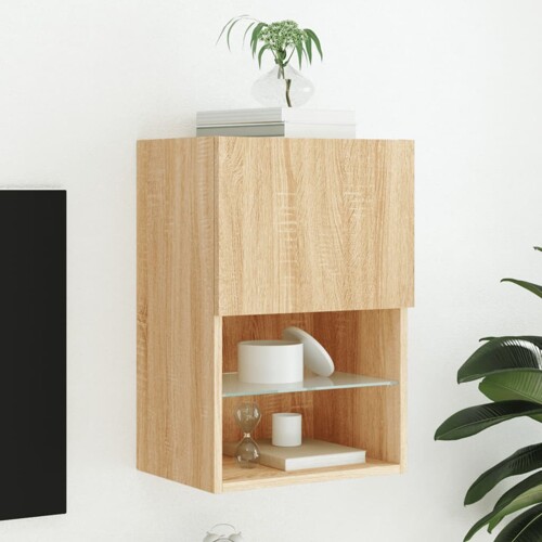 vidaXL TV ormarić s LED svjetlima boja hrasta sonome 40,5x30x60 cm