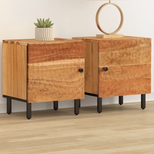 vidaXL Noćni ormarići 2 kom 40 x 33 x 46 cm masivno bagremovo drvo