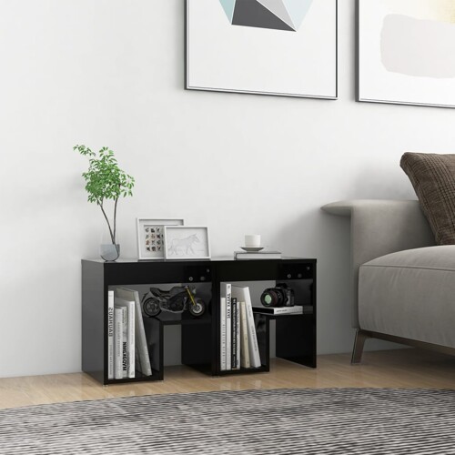 vidaXL Noćni ormarići 2 kom crni 40 x 30 x 40 cm od konstruiranog drva