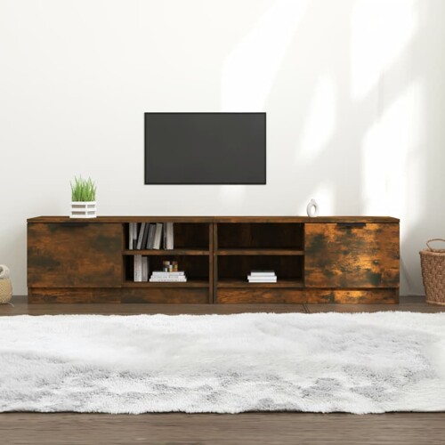 vidaXL TV ormarići 2 kom boja dimljenog hrasta 80x35x36,5 cm drveni