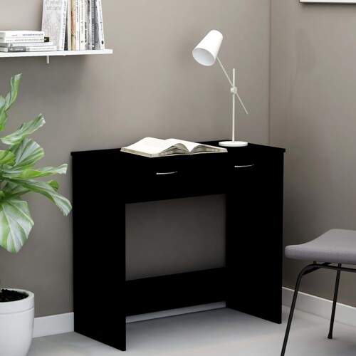 vidaXL Radni stol crni 80 x 40 x 75 cm od konstruiranog drva