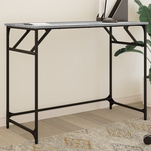 vidaXL Radni stol boja hrasta 100x45x76 cm konstruirano drvo i čelik