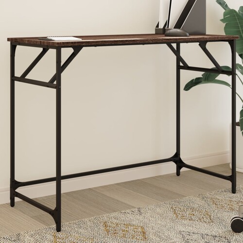 vidaXL Radni stol boja hrasta 100x45x76 cm konstruirano drvo i čelik