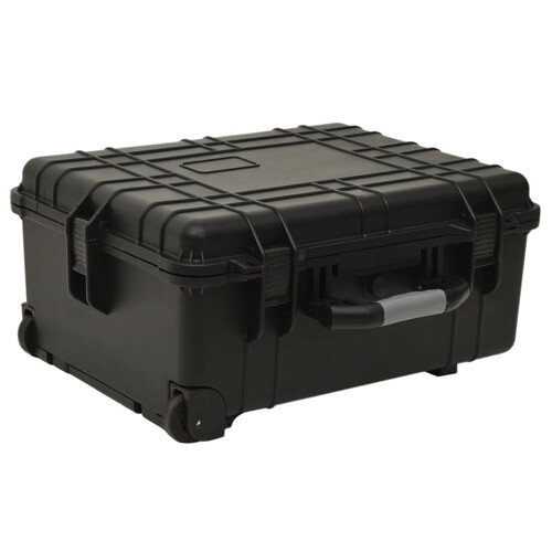 vidaXL Kovčeg s kotačima crni 58 x 45 x 27 cm od PP-a