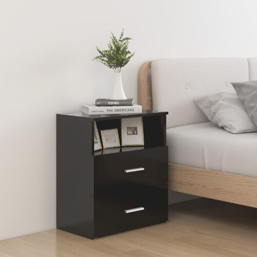 vidaXL Noćni ormarići 2 kom crni 50 x 32 x 60 cm