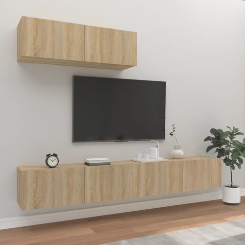vidaXL 3-dijelni set TV ormarića boja hrasta sonome konstruirano drvo