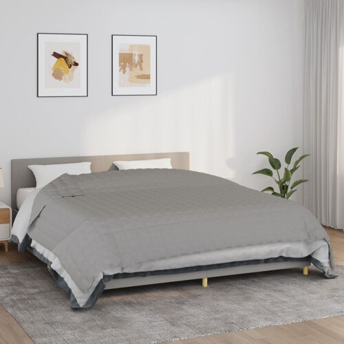 vidaXL Teška deka siva 220x260 cm 11 kg od tkanine