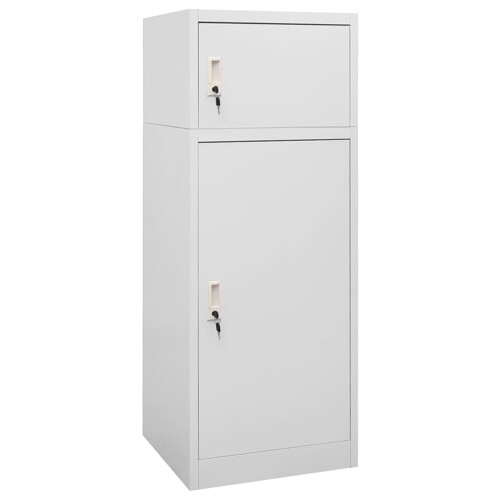 vidaXL Ormarić za sedla svjetlosivi 53 x 53 x 140 cm čelični