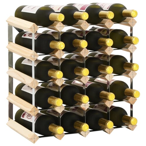 vidaXL Stalak za vino za 20 boca od masivne borovine