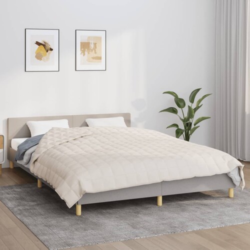 vidaXL Teška deka svijetla krem 220x240 cm 11 kg od tkanine