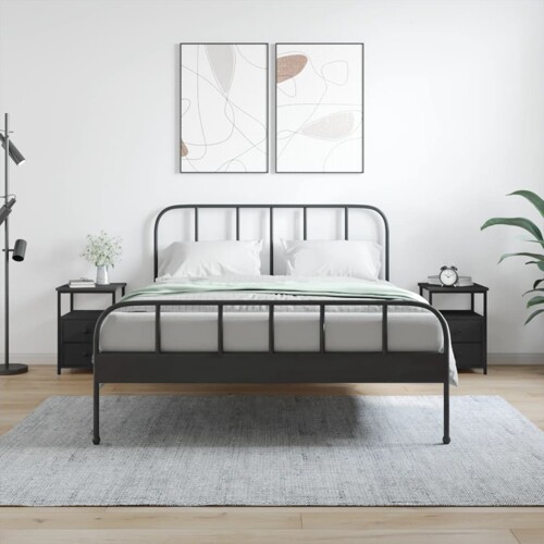 vidaXL Noćni ormarići 2 kom crni 34 x 35,5 x 50 cm konstruirano drvo
