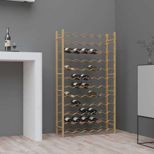 vidaXL Stalak za vino za 72 boce zlatni metalni