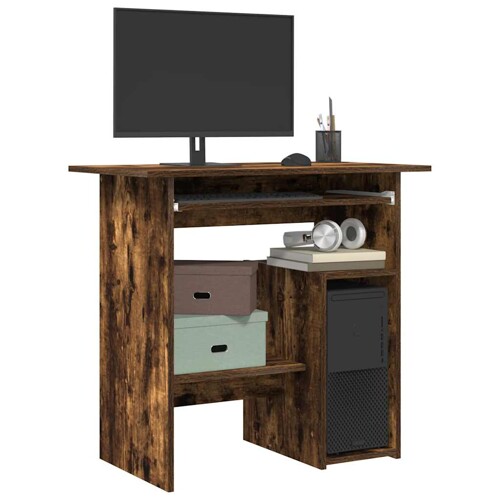 vidaXL Radni stol boja dimljenog hrasta 80x45x74 cm konstruirano drvo