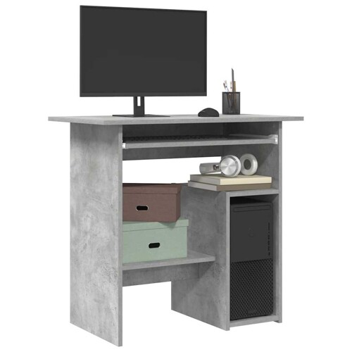 vidaXL Radni stol siva boja betona 80 x 45 x 74 cm konstruirano drvo