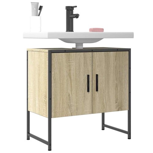 vidaXL Ormarić za umivaonik boja hrasta 60x33x60 cm konstruirano drvo
