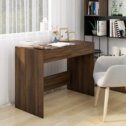 vidaXL Radni stol boja smeđeg hrasta 101x50x76,5 cm konstruirano drvo