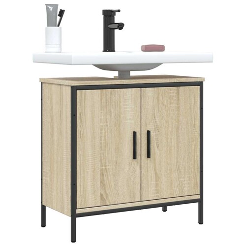 vidaXL Ormarić za umivaonik boja hrasta 60x30x60 cm konstruirano drvo