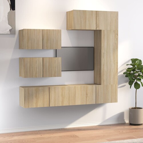 vidaXL 6-dijelni set TV ormarića boja hrasta sonome konstruirano drvo