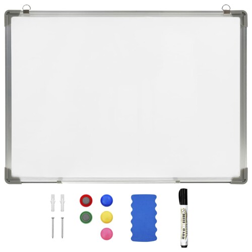 vidaXL Magnetna ploča sa suhim brisanjem bijela 90 x 60 cm čelična