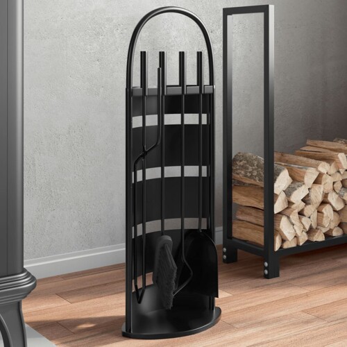 vidaXL 5-dijelni set alata za kamin 23 x 15 x 66 cm čelični
