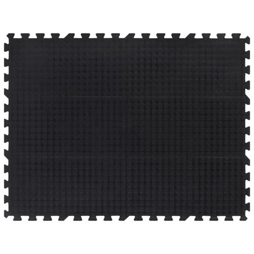 vidaXL Gumena podna pločica crna 12 mm 90 x 120 cm